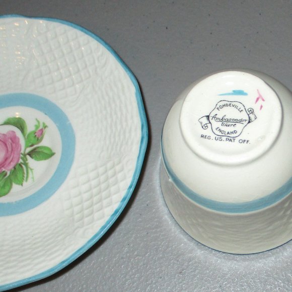 Luneville Espresso Demitasse Cup and Saucer KG France Vintage Porcelain Teacup - Picture 5 of 6